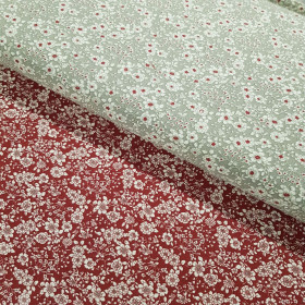 Cotton Flowers Country Style Garnet