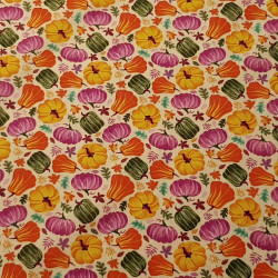 Algodón Calabazas Colores