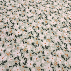 Algodón Flores Blancas Atma Algodón Flores Blancas Atma