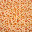 Cotton Autumn Branches fabric - Cotton poplin fabric with designs of branches and leaves in autumnal tones, chestnuts, and mushrooms on a light background. The fabric is 150 cm wide and is made of 100% cotton.