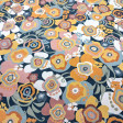 Cotton Abstract Floral Flash fabric Cotton Abstract Floral Flash fabric - 100% organic cotton poplin-type fabric with flower drawings of many colors and types. Ocher colors predominate, going through green, white and yellow. This fabric is ideal for clothing and decorations, accessories, Pa