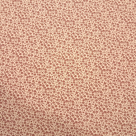Cotton Flowers Garnet fabric