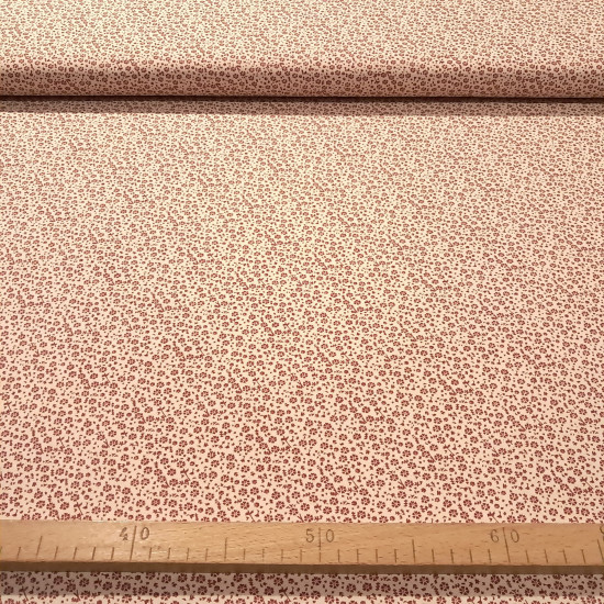 Cotton Flowers Garnet fabric