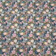 Algodón Flores Variadas Floret - Tela de popelín algodón orgánico con dibujos de flores de varios tamaños y colores, predominando los tonos azules y rosas. Tela más que indicada para las creaciones de patchwork.