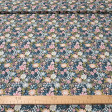 Algodón Flores Variadas Floret - Tela de popelín algodón orgánico con dibujos de flores de varios tamaños y colores, predominando los tonos azules y rosas. Tela más que indicada para las creaciones de patchwork.