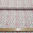 Cotton Multicolor Polka Dots White Background fabric - Cotton Poplin fabric with drawings of disparate sizes of polka dots colors on a white background. The fabric is 150cm wide and its composition is 100% cotton.