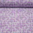 Tela Algodón Mosaico Manipur - Tela de algodón con dibujos de trazos haciendo la forma de mosaico de varios colores sobre un fondo blanco. La tela mide 150cm de ancho y su composición 100% algodón.
