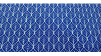 Tela Algodón Formas Geométricas Azul - Tela de algodón con dibujos de formas geométricas en trazos blancos sobre un fondo azul La tela mide 150cm de ancho y su composición 100% algodón