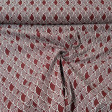 Cotton Bows Tokyo Garnet fabric - Cotton fabric with white Tokyo style bow drawings on a garnet background. The fabric is 140cm wide and its composition is 100% cotton.