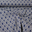 Cotton Bows Tokyo Blue fabric - Cotton fabric with drawings of white bows in Tokyo style on a dark blue background. The fabric is 140cm wide and its composition is 100% cotton.