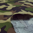 Cotton Green Camouflage fabric - Cotton fabric with camouflage print in shades of green and brown. The fabric is 140cm wide and its composition is 100% cotton.