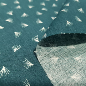 Dandelions Cotton 100%, Eco-print, Printed Cotton Fabric Meadow Flowers Fabric, High Quality by the Yard Metre Width 150cm /60
