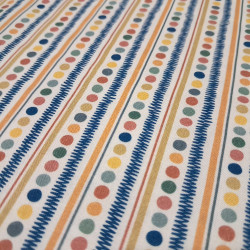 Cotton Multicolour Polka Dots Borders