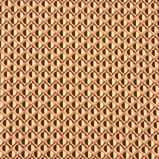 Cotton Shapes Semicircles Geometric fabric - Cotton poplin fabric with semicircle designs in a repeating geometric pattern. This fabric is ideal for combining with other fabrics in the same colors. The fabric is 150 cm wide and is made of 100% cotton.