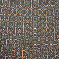 Cotton Geometric Hearts Mosaic Cotton Geometric Hearts Mosaic