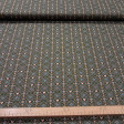 Cotton Geometric Hearts Mosaic fabric Cotton Geometric Hearts Mosaic fabric - Cotton poplin fabric with ornamental designs forming hydraulic-style mosaics and circles with hearts on a brown background. The fabric is 150 cm wide and is made of 100% cotton.
