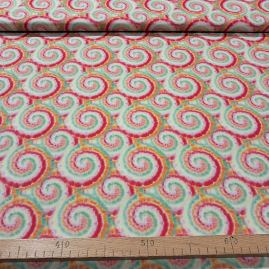 Algodón Espirales Multicolor Tie-Dye - Añade una explosión de color y energía a tus proyectos de costura con nuestra tela de popelín de algodón 100%. Este tejido destaca por su hipnótico estampado de espirales infinit