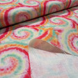 Algodón Espirales Multicolor Tie-Dye - Añade una explosión de color y energía a tus proyectos de costura con nuestra tela de popelín de algodón 100%. Este tejido destaca por su hipnótico estampado de espirales infinit