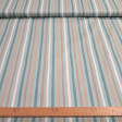 Tela de popelín de algodón 100% con estampado de rayas finas multicolor para confección