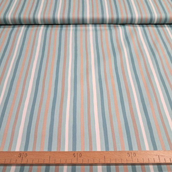 Tela de popelín de algodón 100% con estampado de rayas finas multicolor para confección