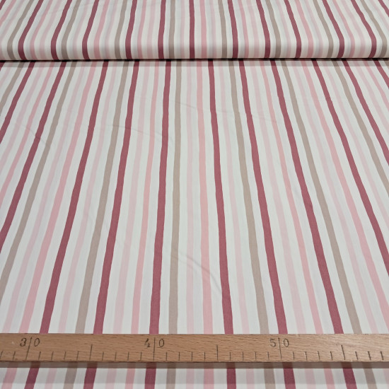 Tela de popelín de algodón 100% con estampado de rayas finas multicolor para confección