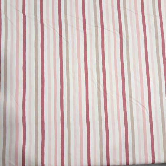 Tela de popelín de algodón 100% con estampado de rayas finas multicolor para confección