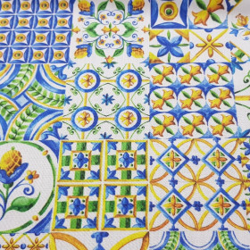 Algodón Baldosas Florales