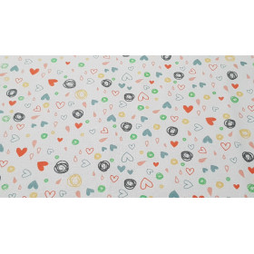 Algodón Corazones Multicolor