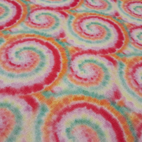 Algodón Espirales Multicolor Tie-Dye