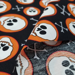 Algodón Calaveras Círculos Algodón Calaveras Círculos