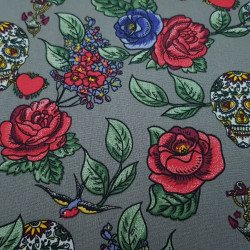 Algodón Rosas y Calaveras Algodón Rosas y Calaveras