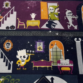 Algodón Halloween Mansión Encantada