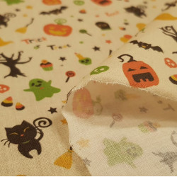 Algodón Halloween Truco o Trato Algodón Halloween Truco o Trato