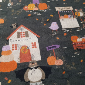 Algodón Halloween Fantasmas y Calabazas Algodón Halloween Fantasmas y Calabazas