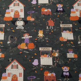 Algodón Halloween Fantasmas y Calabazas Algodón Halloween Fantasmas y Calabazas