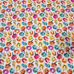 Algodón Halloween Calabazas Colores Spooky Algodón Halloween Calabazas Colores Spooky