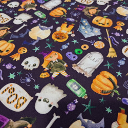 Algodón Halloween Boo Spooky