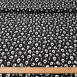 Tela Algodón Calaveras Pirata Tela Algodón Calaveras Pirata - Original tela de algodón ideal para temporada de Halloween y temática pirata, ya que tiene dibujos de calaveras piratas blancas sobre fondo negro. La tela es 100% algodón y mide de ancho 140cm.