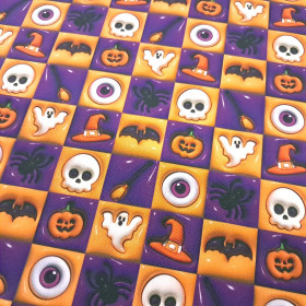 Algodón Halloween Cuadros Hollow