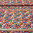 Cotton Candy 3D Effect fabric Multicolor cotton poplin fabric with a photographic print of sweets and candies.
