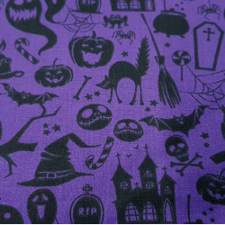 Polycotton Halloween Violeta