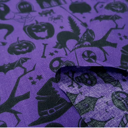 Polycotton Halloween Violeta