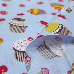 Cotton Cupcakes Fruits Blue Cotton Cupcakes Fruits Blue