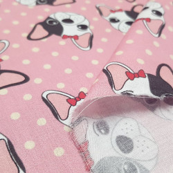 Algodón Caritas Bulldog Algodón Caritas Bulldog