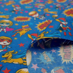 Cotton Superheroes Stars Background Cotton Superheroes Stars Background