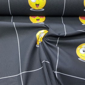 OUTLET Cotton Emoticons Checkered OUTLET Cotton Emoticons Checkered