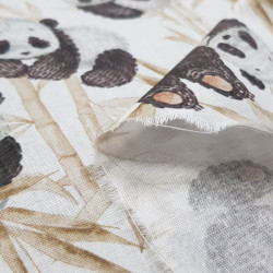 Cotton Pandas Bamboo Beige