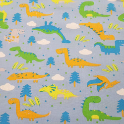 Algodón Dinosaurios Colores