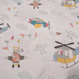 Algodón Aviones Ositos Trip Algodón Aviones Ositos Trip