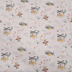 Algodón Aviones Ositos Trip Algodón Aviones Ositos Trip